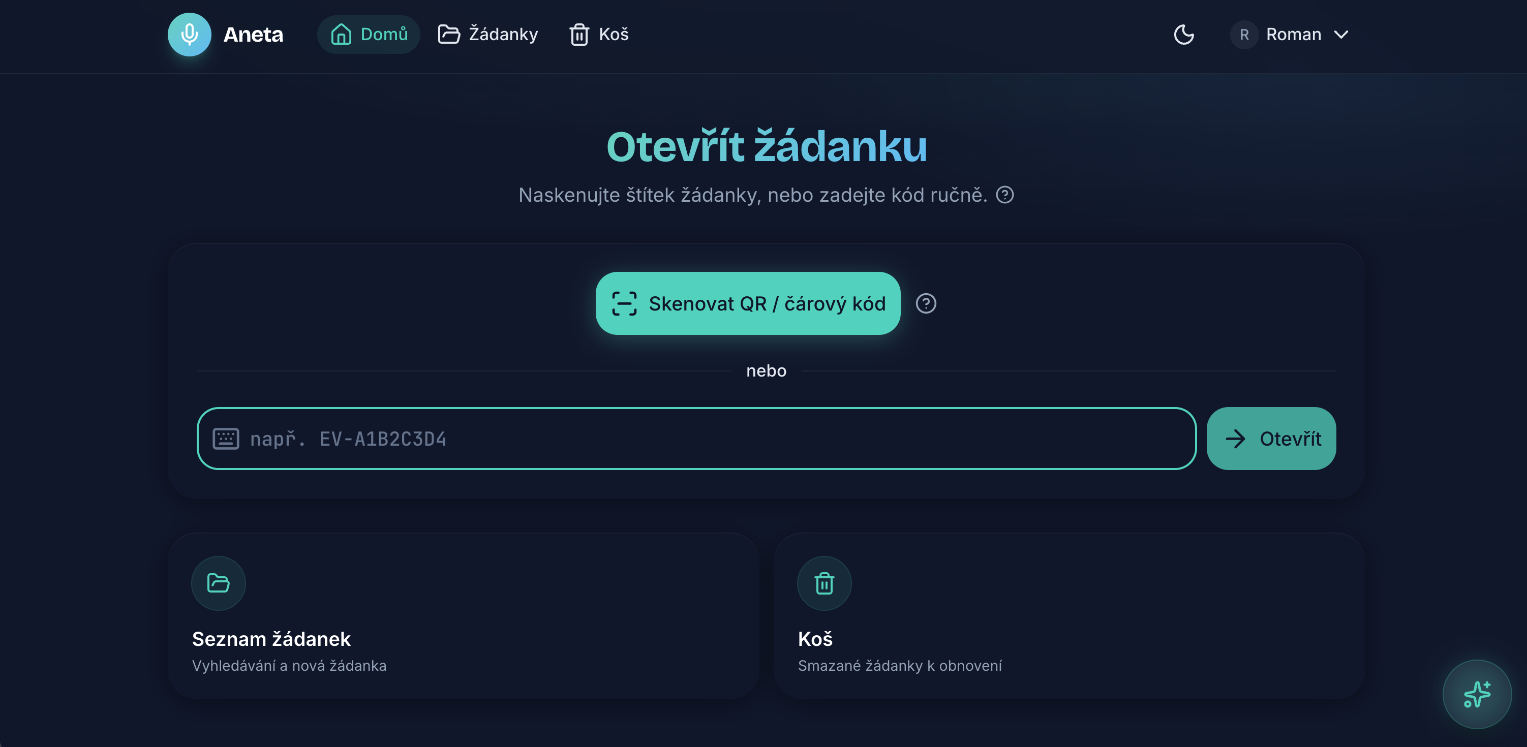 Náhled projektu Aneta: hlasové diktování nálezů s AI přepisem pro nemocniční patologii