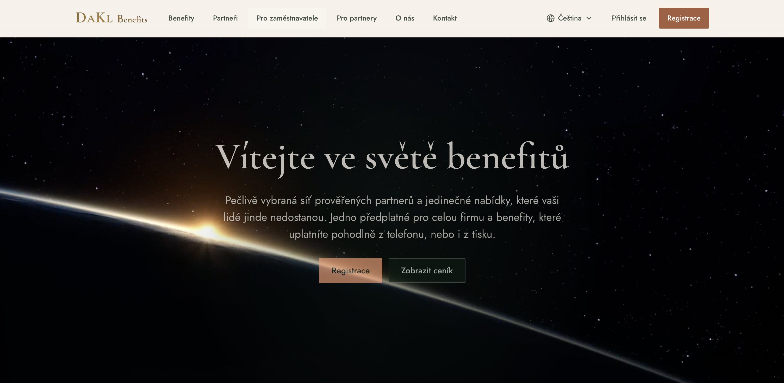 Náhled projektu DAKL Benefits — platforma pro správu a distribuci zaměstnaneckých benefitů