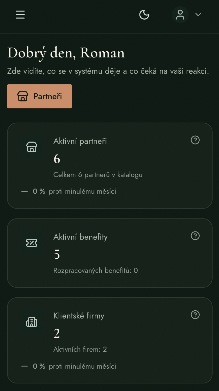 Obrázek z projektu DAKL Benefits — platforma pro správu a distribuci zaměstnaneckých benefitů
