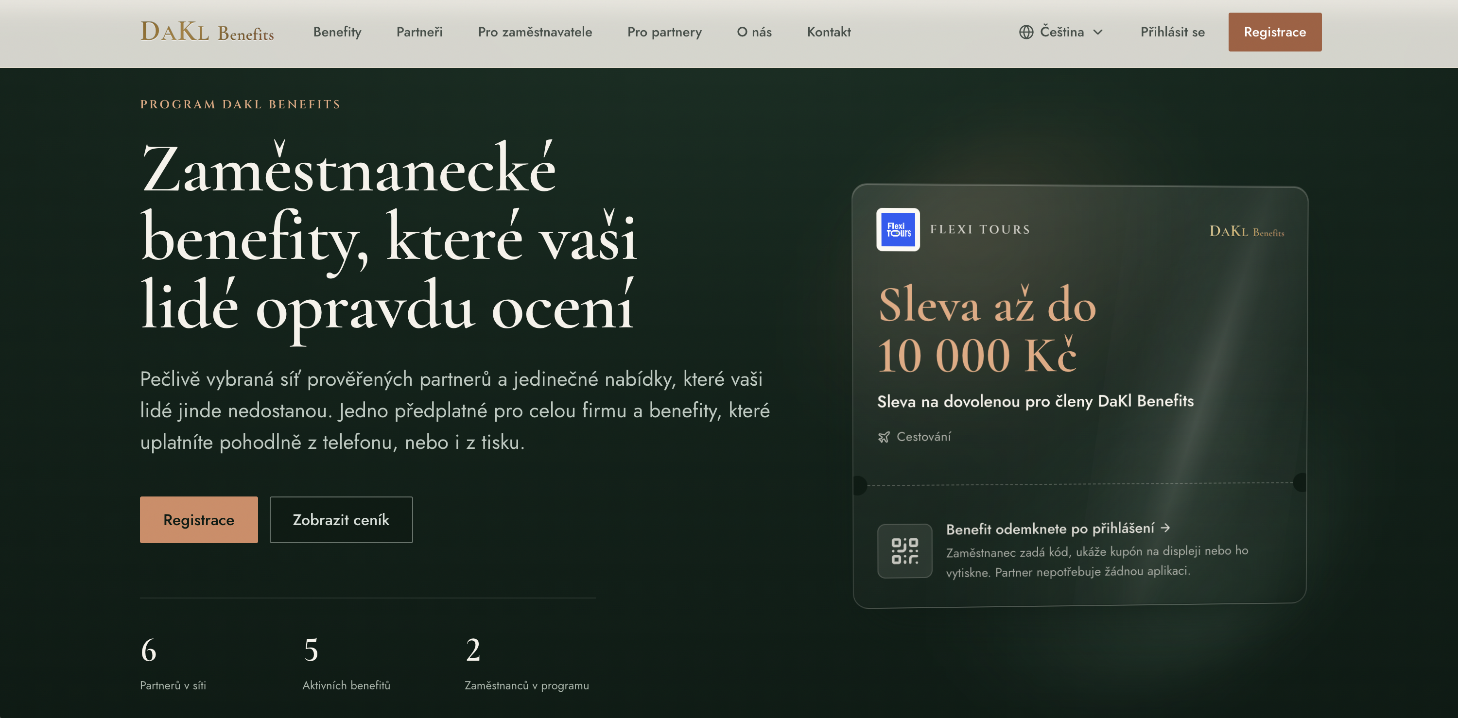 Obrázek z projektu DAKL Benefits — platforma pro správu a distribuci zaměstnaneckých benefitů