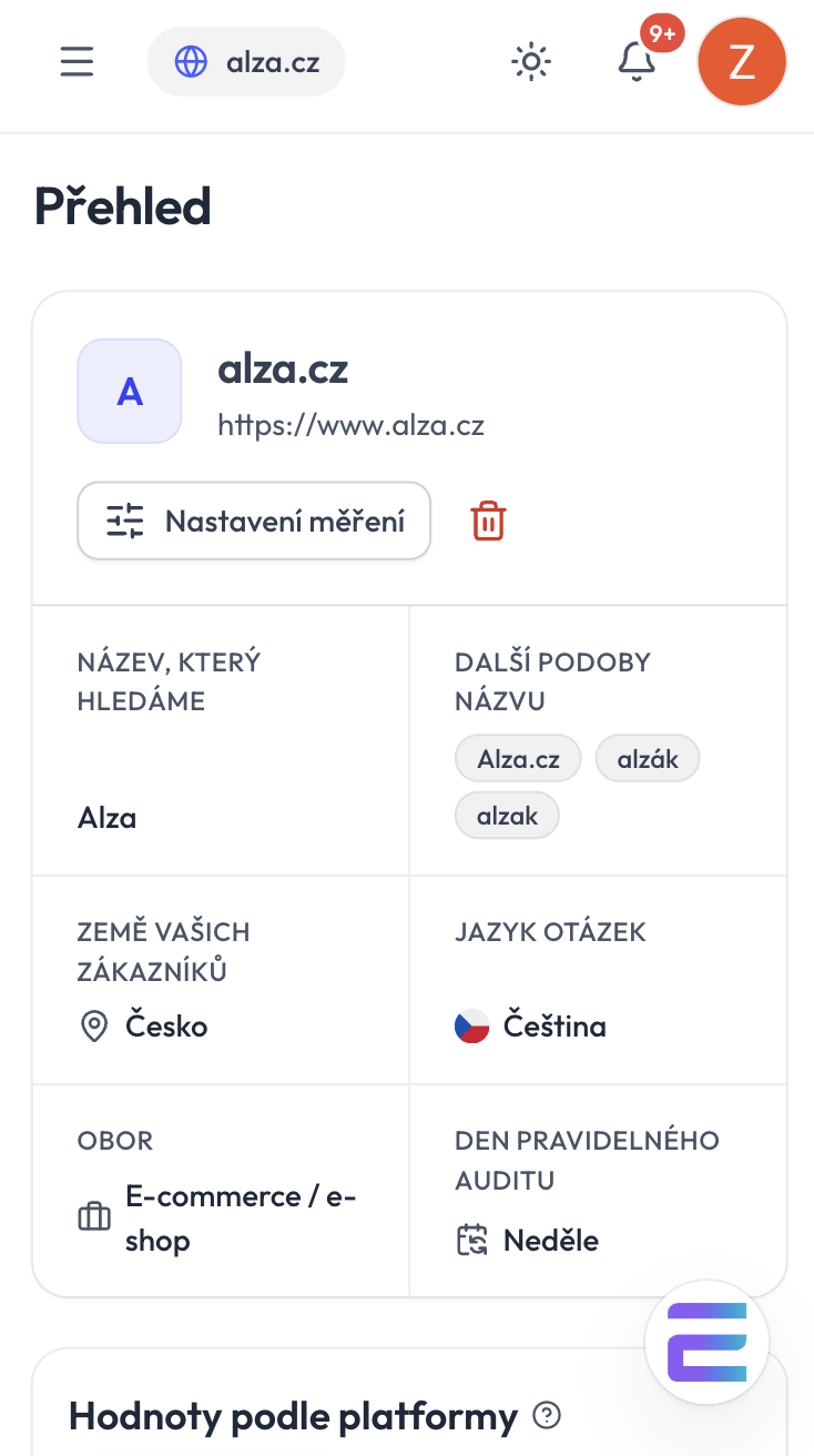 Obrázek z projektu EchoEngine – měření viditelnosti značky v AI vyhledávačích